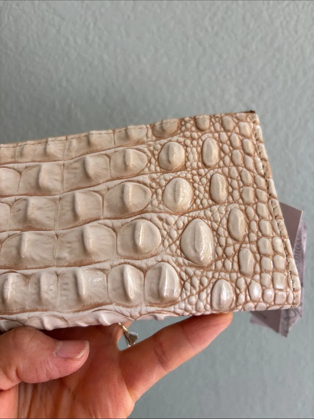 Brahmin Veronica ivory helm leather Wallet